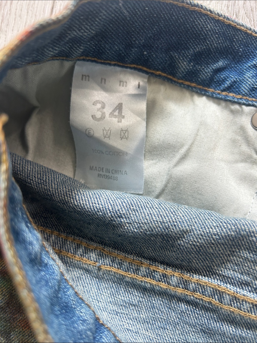 MNML Ultra Baggy Leopard Denim Jeans 34 - Picture 8 of 8